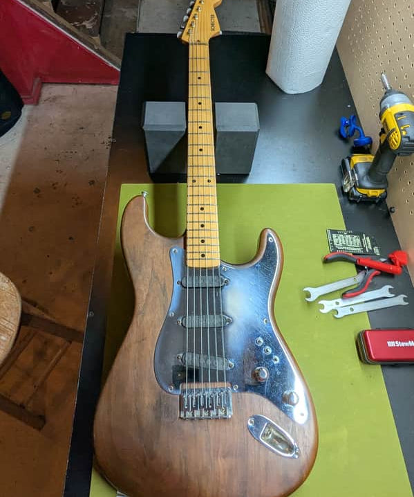 80s Schecter Dream Machine - front full body with maple neck - Pauls Guitar Hideout