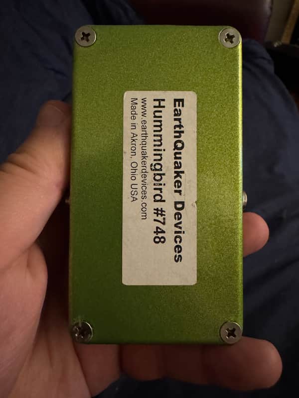 2013-2014 EarthQuaker Devices Hummingbird V2 - bottom with serial label - Pauls Guitar Hideout