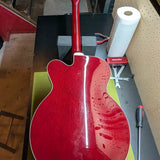 2003-2006 Gretsch G6119 Tennessee Rose - back full body on workbench - Pauls Guitar Hideout