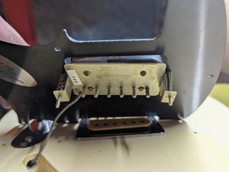 WD Partscaster Telecaster - neck pickup underside and wiring - Pauls Guitar Hideout