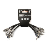 MXR 3PDCP06 patch cables, 6 inch right-angle, shown as a 3-pack
