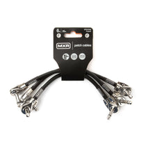 MXR 3PDCP06 patch cables, 6 inch right-angle, shown as a 3-pack