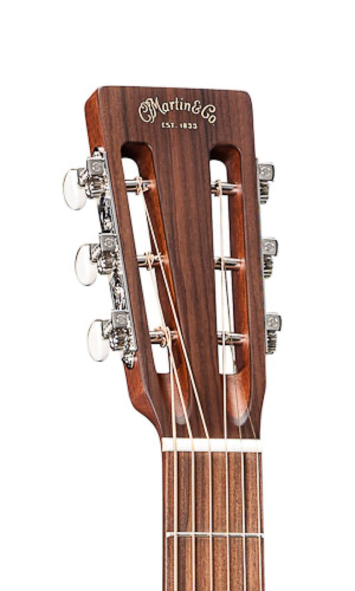 Martin 000-15SM 12-fret slotted-headstock acoustic guitar, slotted headstock detail