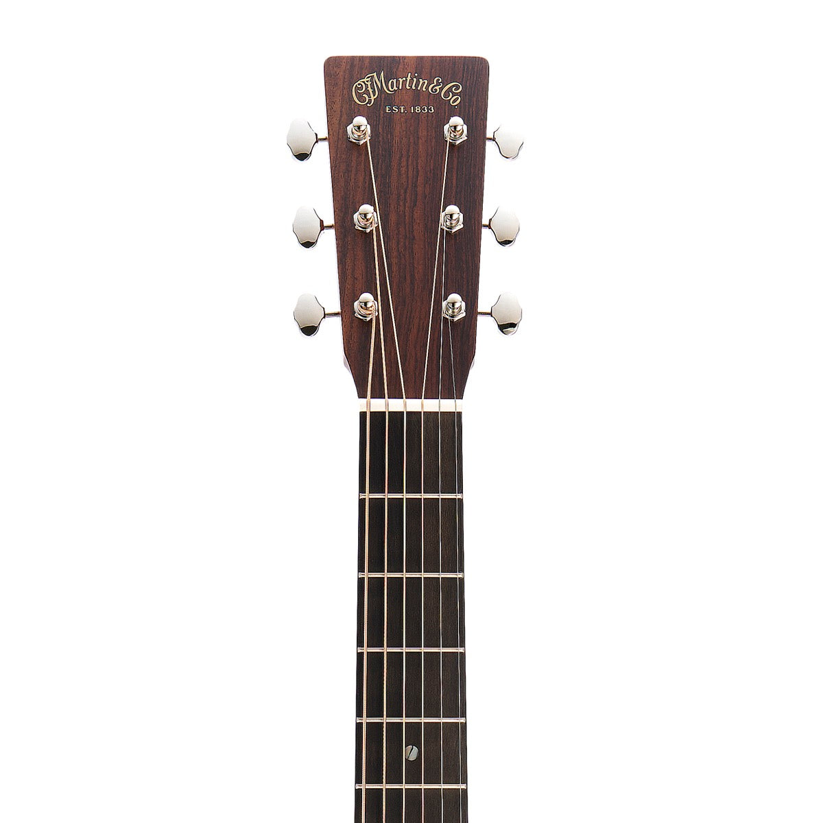 Martin D-18 Satin 1935 Sunburst acoustic guitar, headstock detail