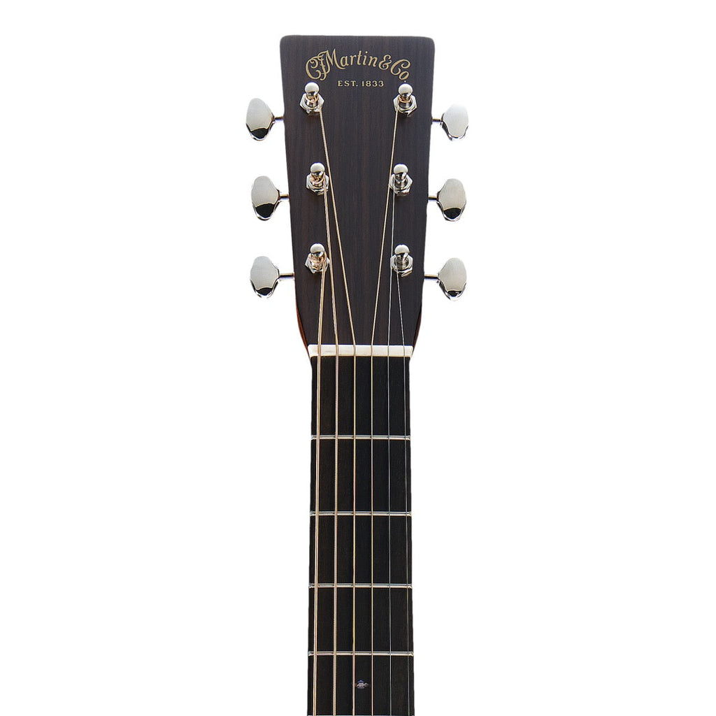 Martin OM-28 Standard Series acoustic guitar, headstock detail