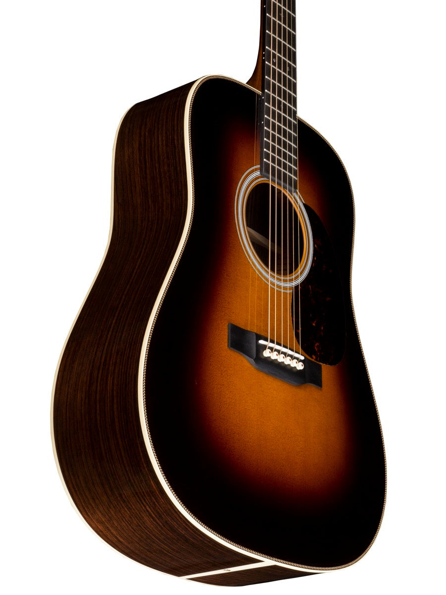 Martin HD-28 1935 Sunburst acoustic guitar, three-quarter angle two