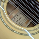 Alvarez AJ-60SC/12 - soundhole label with serial number - Pauls Guitar Hideout