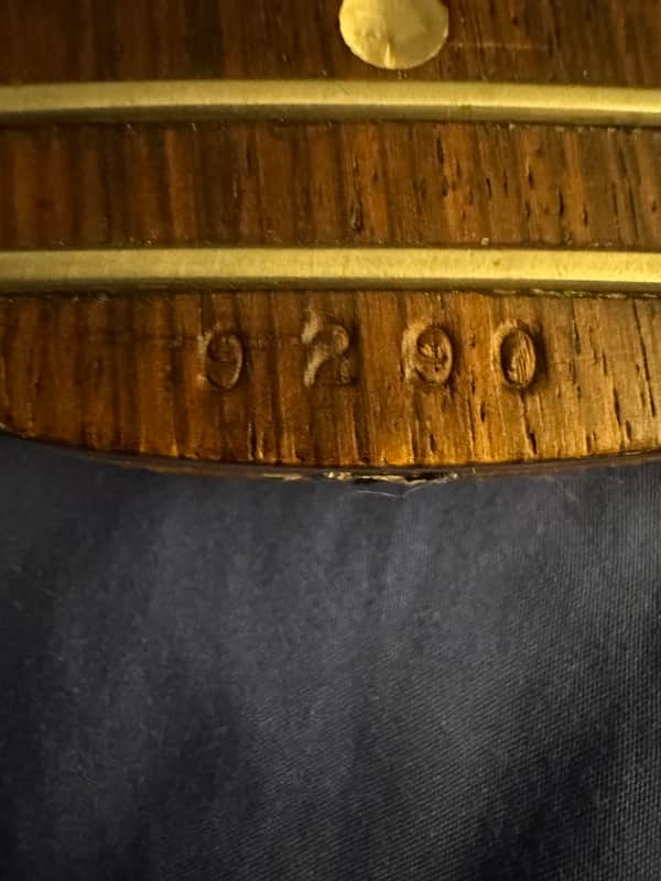 1972 Fender Mustang Neck Rosewood - fretboard end with date stamp - Pauls Guitar Hideout