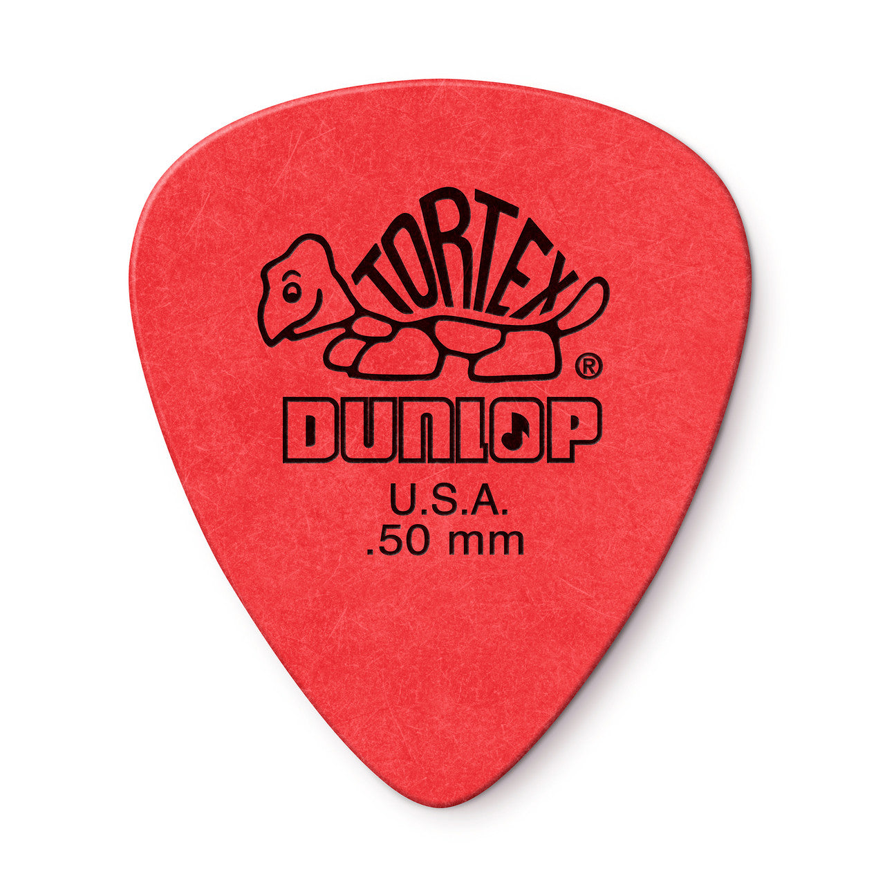 Dunlop 418P.50 Tortex Standard picks in red, .50mm, shown as a 12-pack