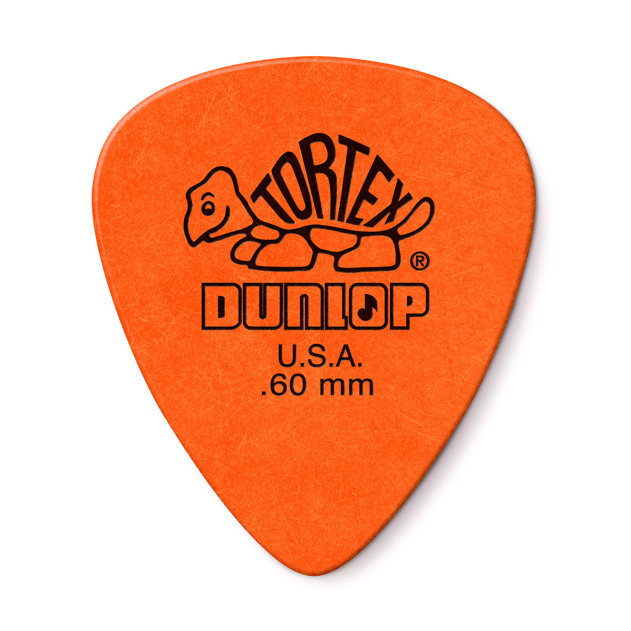 Dunlop 418P.60 Tortex Standard picks in orange, .60mm, shown as a 12-pack