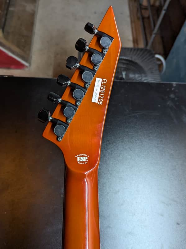 2013 ESP LTD Elite M-II - headstock back with serial number - Pauls Guitar Hideout