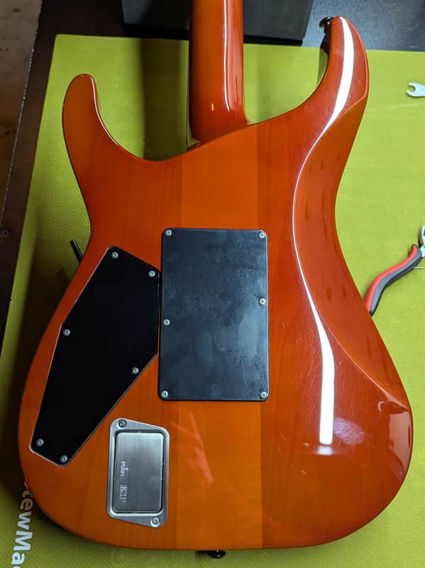 2013 ESP LTD Elite M-II - body back with cavity covers - Pauls Guitar Hideout