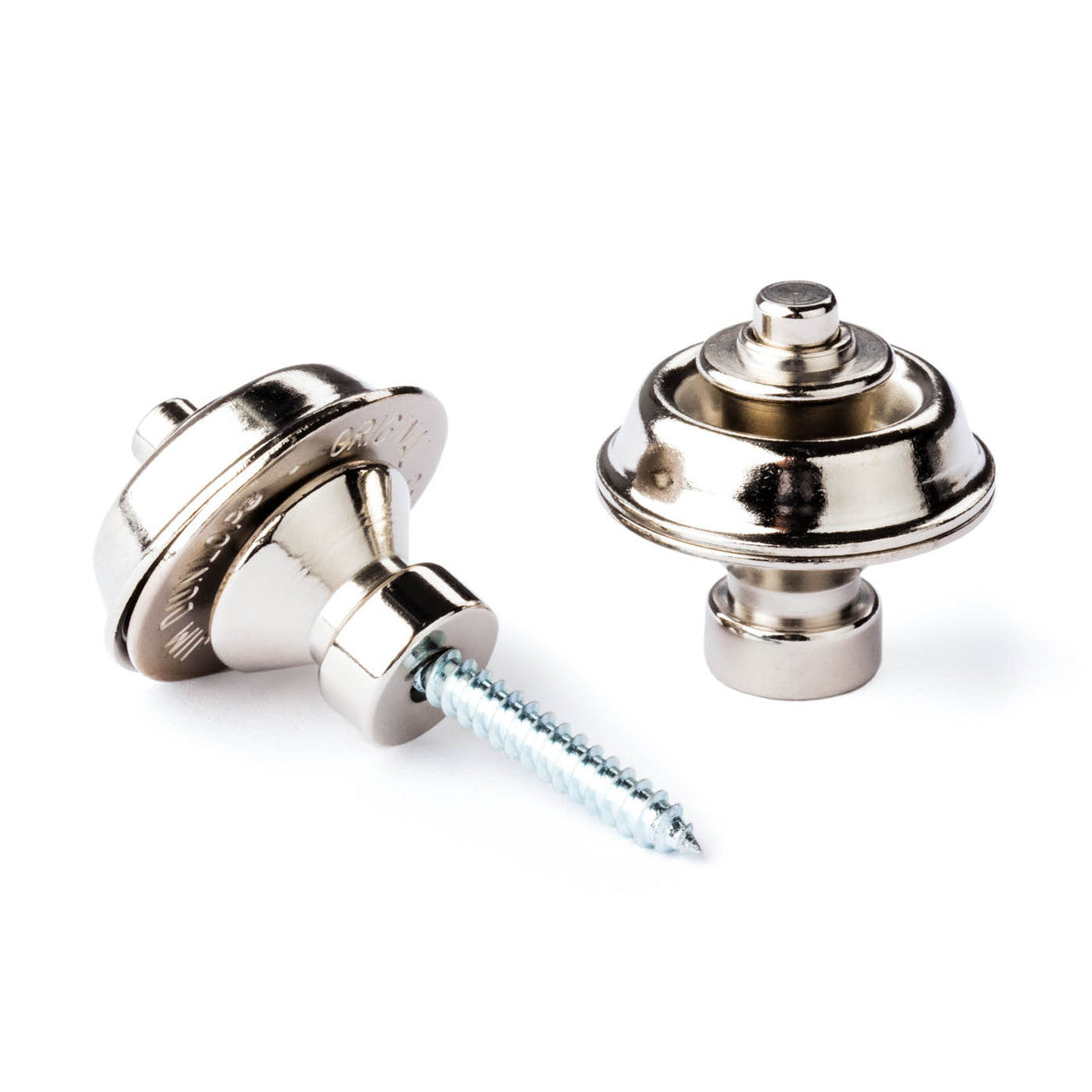 Dunlop SLS1501N Straplok Traditional set in nickel, showing strap retainers and replacement buttons