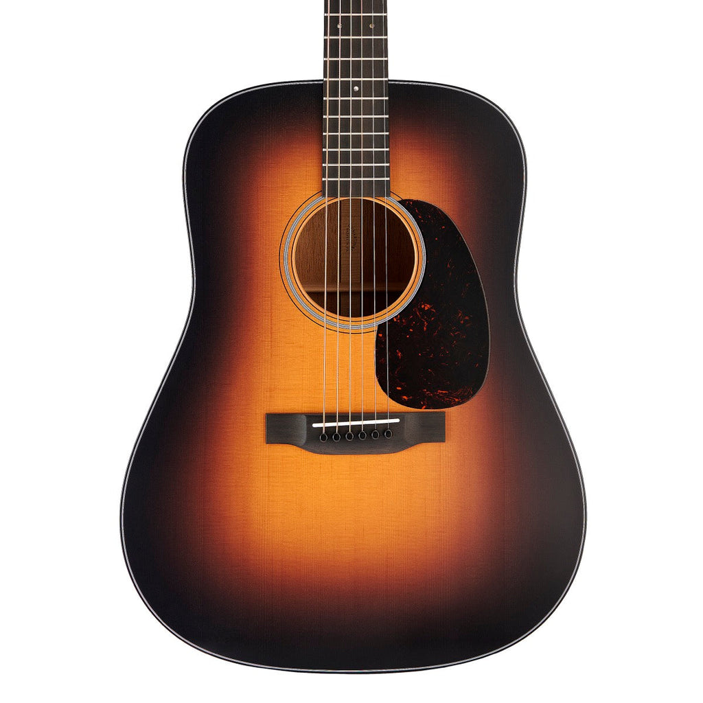 Martin D-18 Satin 1935 Sunburst acoustic guitar, body detail