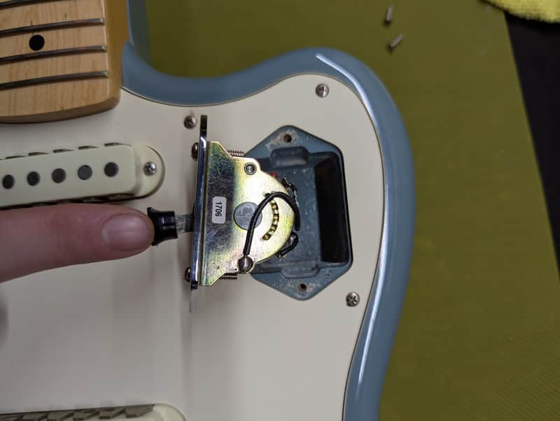 2017-2019 Fender American Professional Jaguar - lead circuit roller pot close-up - Pauls Guitar Hideout