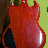 2019 Gibson SG Standard Bass - body back cherry close-up - Pauls Guitar Hideout