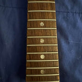 1972 Fender Mustang Neck Rosewood - fretboard lower frets with stamp - Pauls Guitar Hideout