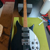 Rickenbacker 350 V63 - front full body on workbench - Pauls Guitar Hideout