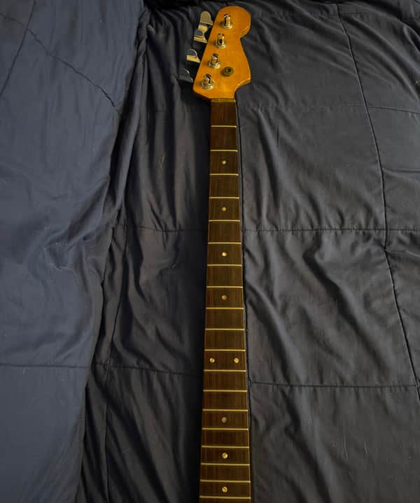 80s Phil Kubicki Bass Neck Rosewood - full neck front view - Pauls Guitar Hideout