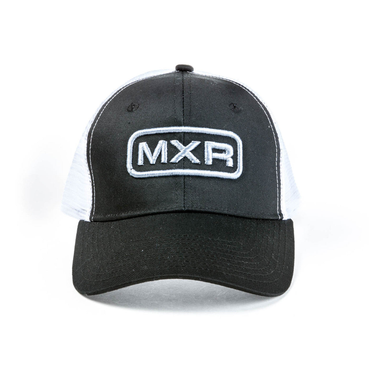 MXR trucker hat with mesh back and MXR script logo on the front panel