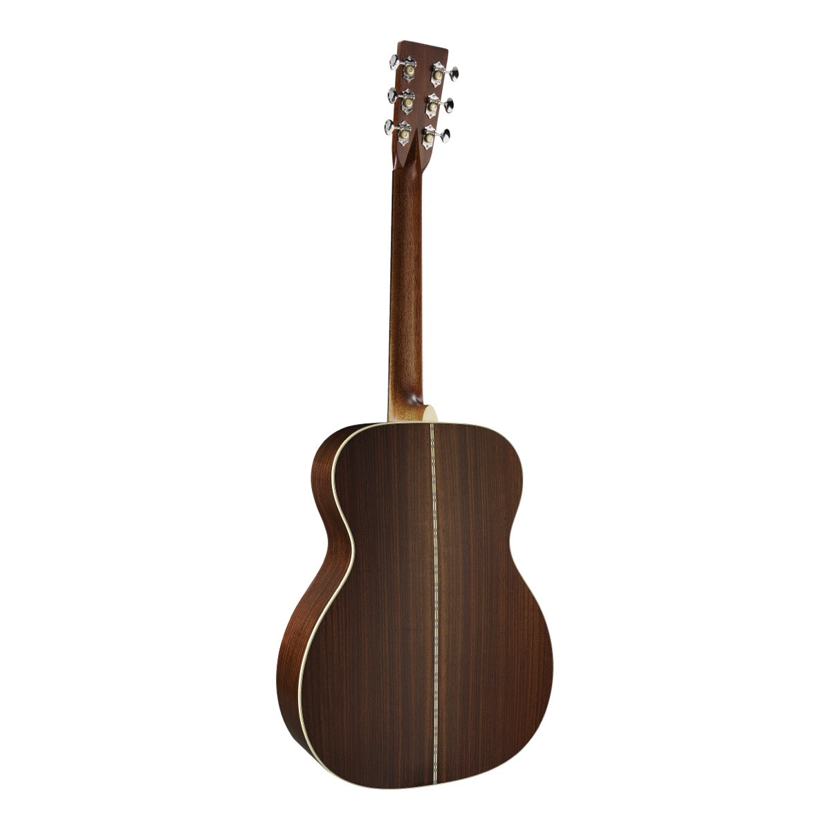 Martin OM-28 Standard Series acoustic guitar, full back view