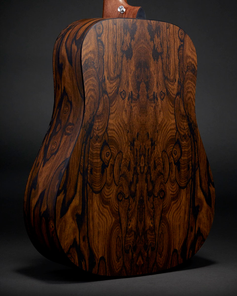 Martin D-X2E Ziricote Burst acoustic-electric, body detail