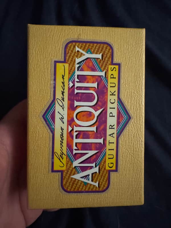 2010s Seymour Duncan Antiquity P90 Soapbar - box front with logo - Pauls Guitar Hideout