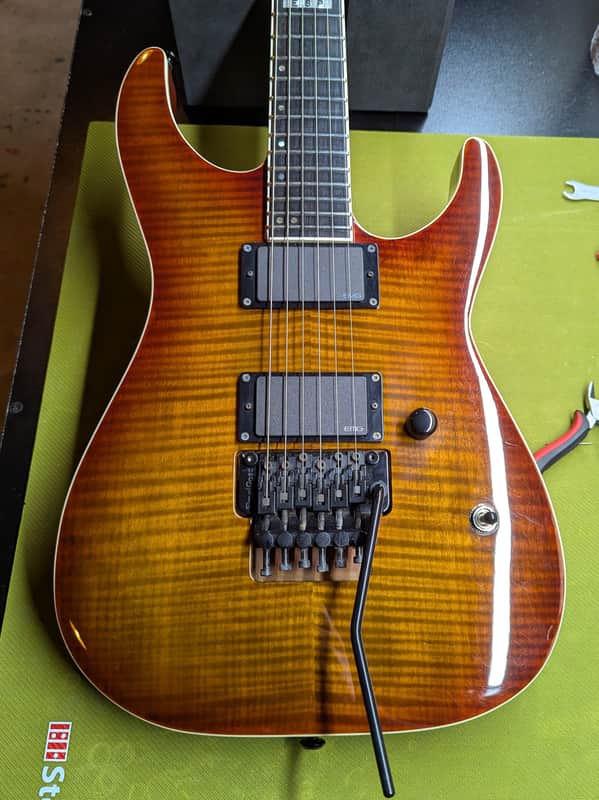2013 ESP LTD Elite M-II - body front with pickups and floyd rose - Pauls Guitar Hideout