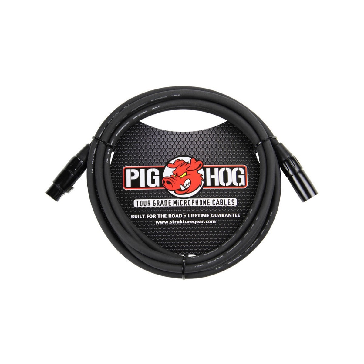 Pig Hog PHM10 8mm XLR microphone cable, 10 ft, male to female