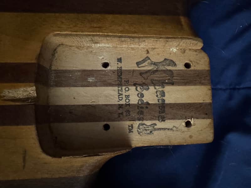 75-80 Kharma P Bass Walnut - neck pocket with Kharma stamp - Pauls Guitar Hideout