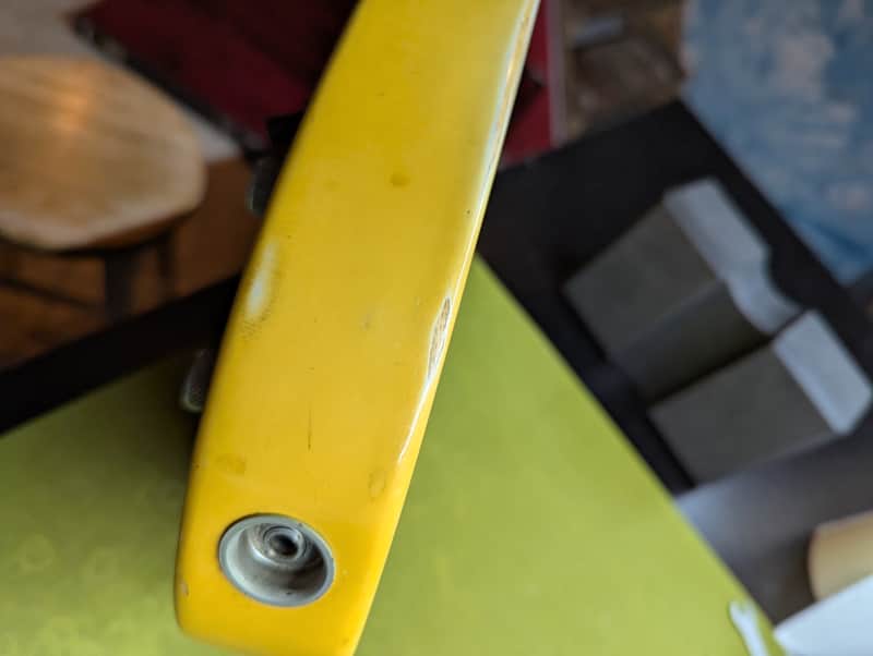 1975 Fender Telecaster - body edge with strap button - Pauls Guitar Hideout