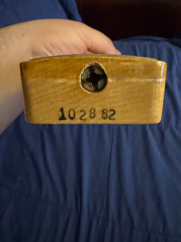 1981 Fender Bullet - heel end with date stamp - Pauls Guitar Hideout