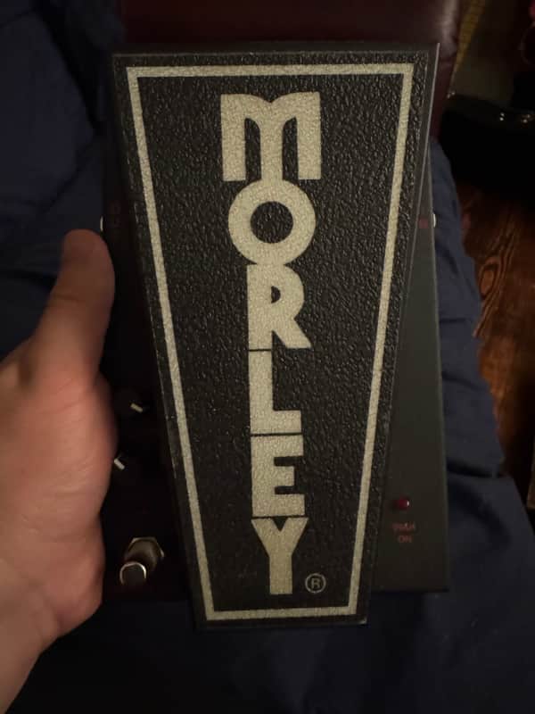 2020 Morley Classic Bad Horsie Wah - top view treadle with Morley logo - Pauls Guitar Hideout