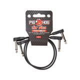 Pig Hog PHLSK1BK Lil' Pigs low profile patch cables, 1 ft 2-pack, black