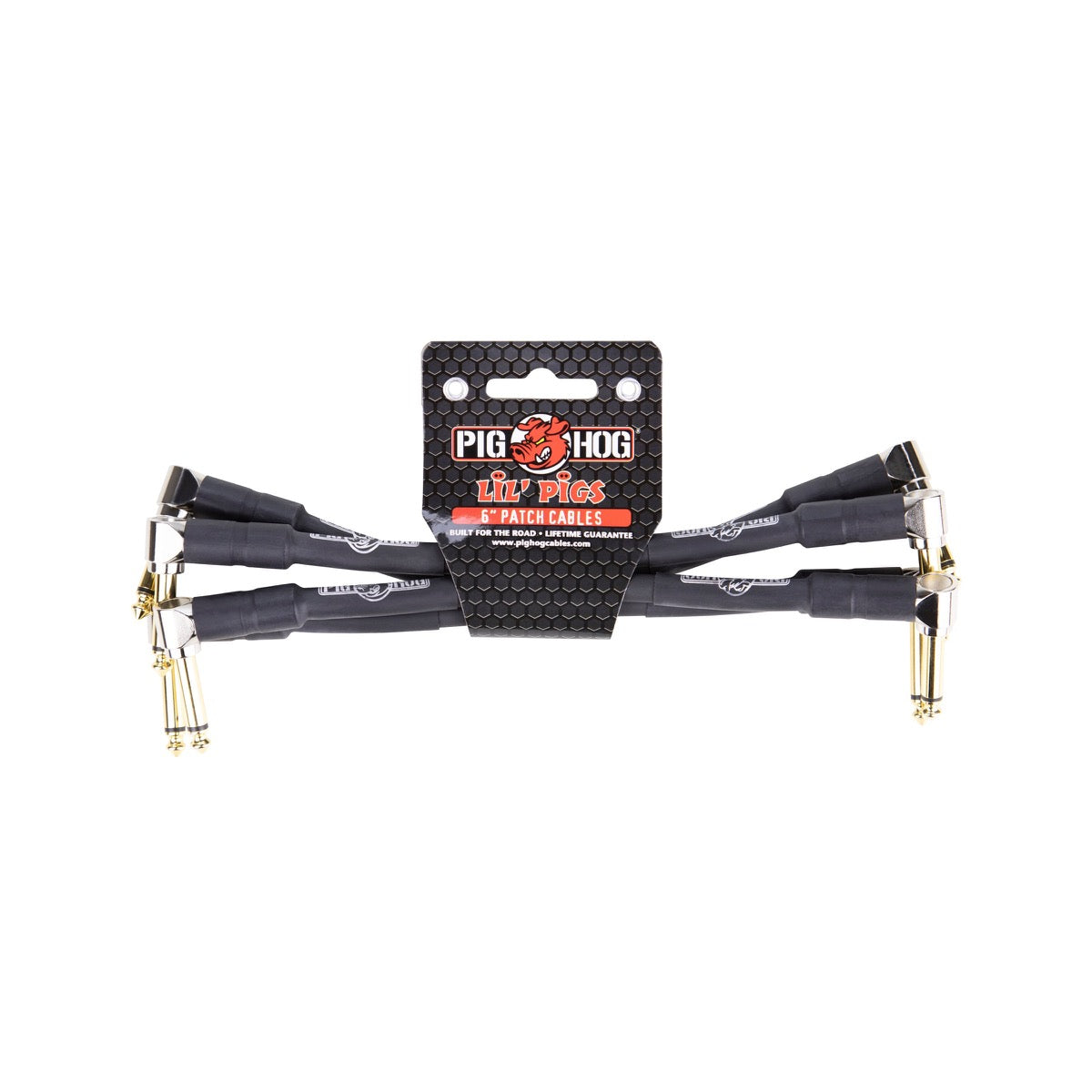 Pig Hog PHLIL6 Lil' Pigs 6 inch patch cables, 4-pack
