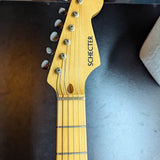 80s Schecter Dream Machine - headstock front with Schecter logo - Pauls Guitar Hideout