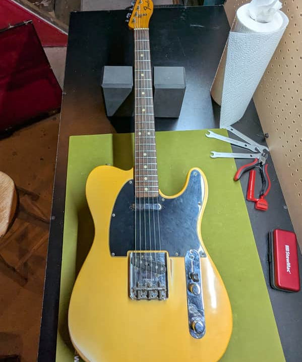 1975 Fender Telecaster Rosewood - front full body Olympic White - Pauls Guitar Hideout