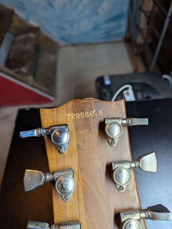 1978-1980 Gibson The Paul - headstock back serial number close-up - Pauls Guitar Hideout