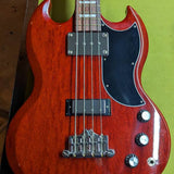 2019 Gibson SG Standard Bass - body front close-up cherry finish - Pauls Guitar Hideout
