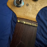 80s Phil Kubicki Bass Neck Rosewood - nut area and fretboard end close-up - Pauls Guitar Hideout