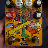 Champion Leccy The Dunsh - top view with knobs and artwork - Pauls Guitar Hideout