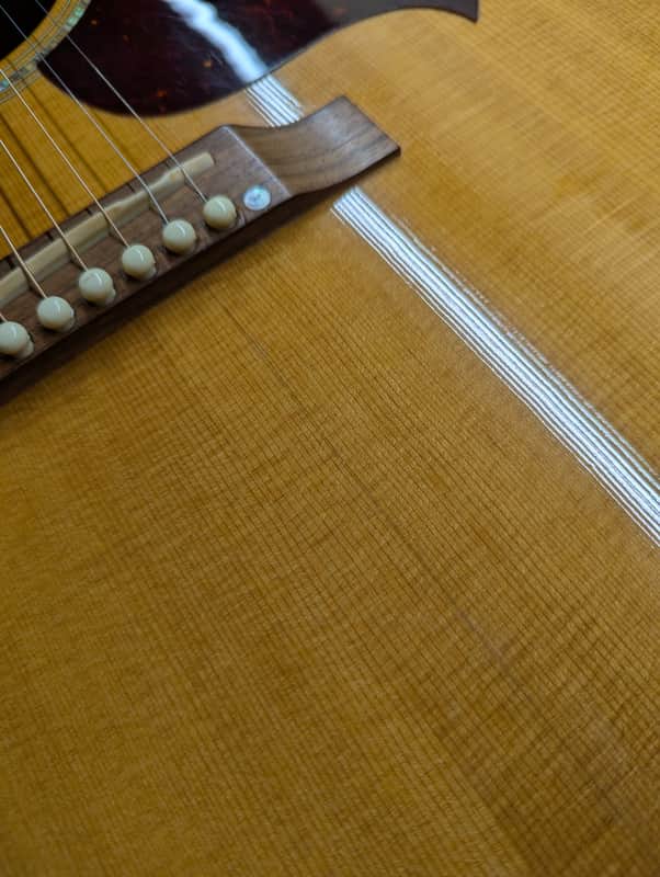 1999 Gibson Songbird Deluxe - bridge and lower bout spruce top - Pauls Guitar Hideout