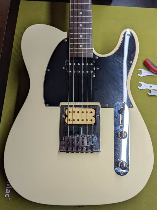 WD Partscaster Telecaster - body front with pickups and controls - Pauls Guitar Hideout