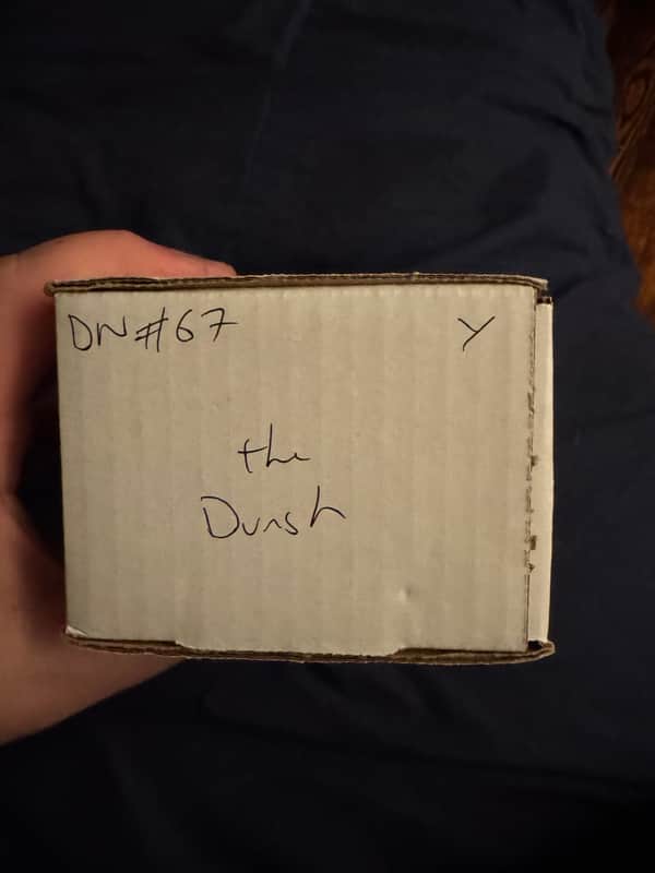 Champion Leccy The Dunsh - box exterior with serial number DN67 - Pauls Guitar Hideout