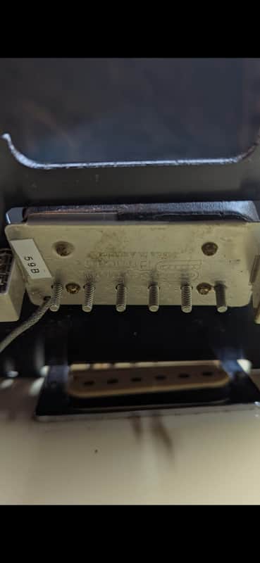 WD Partscaster Telecaster - neck pickup back with stamp detail - Pauls Guitar Hideout