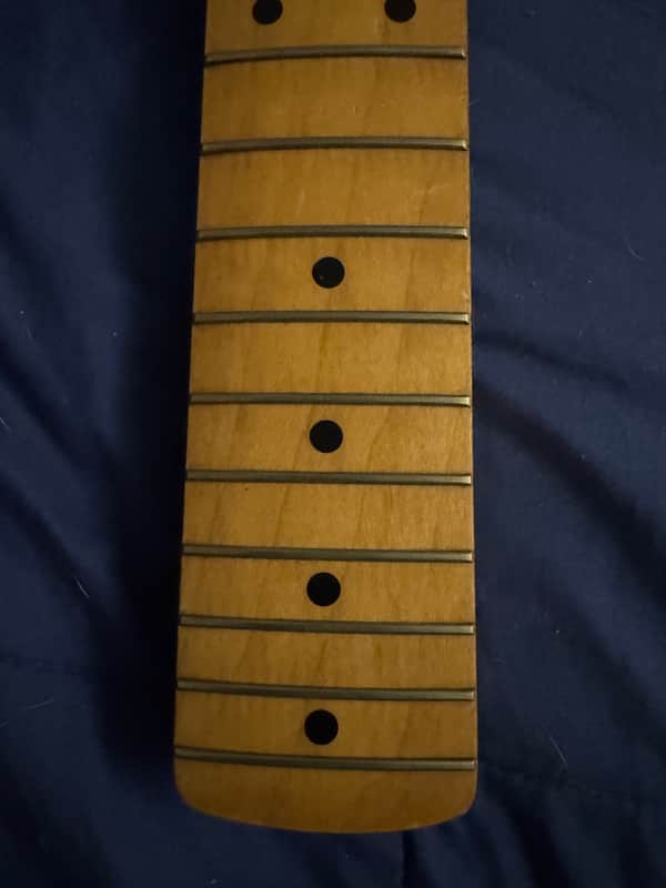 1980 Ibanez Blazer Maple - fretboard lower frets close-up - Pauls Guitar Hideout