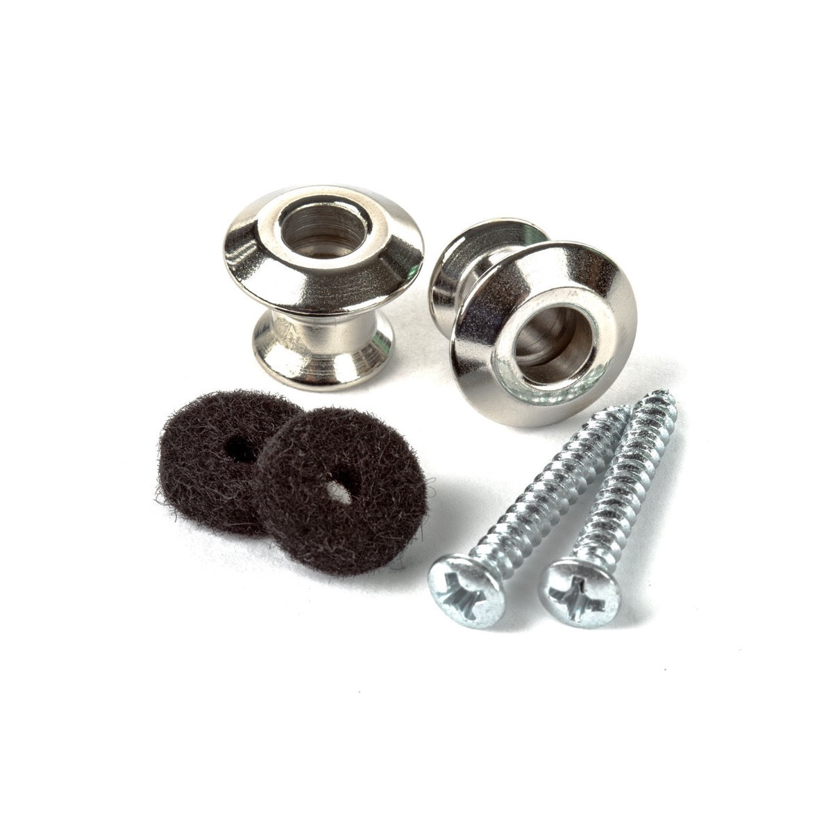 Dunlop 2PSLS031N Straplok Dual Design strap button set in nickel with mounting screws
