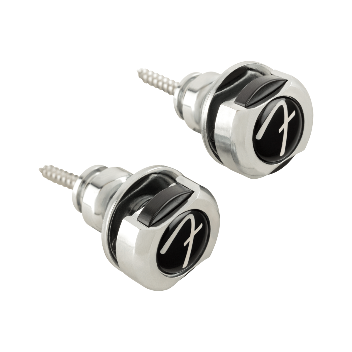 Fender Infinity strap locks in chrome, set of two with mounting hardware
