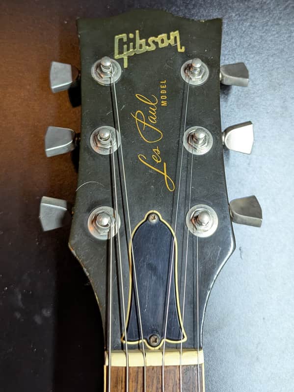 1977-1979 Gibson Les Paul Special 55 Reissue - headstock front with Gibson logo - Pauls Guitar Hideout