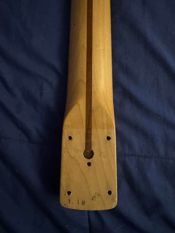 1980 Ibanez Blazer Maple - neck heel with bolt holes - Pauls Guitar Hideout